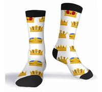 Muntayson Crown Unisex Cushioned Crew Athletic Socks Men & Women Moisture Wicking Breathable Performance