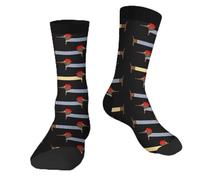 Muntayson Cute Dogs Unisex Cushioned Crew Athletic Socks Men & Women Moisture Wicking Breathable Performance