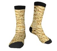 Muntayson Instant Noodle Unisex Cushioned Crew Athletic Socks Men & Women Moisture Wicking Breathable Performance