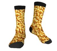 Muntayson Italian Macaroni Pasta Unisex Cushioned Crew Athletic Socks Men & Women Moisture Wicking Breathable Performance
