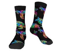 Muntayson Sea Turtle Unisex Cushioned Crew Athletic Socks Men & Women Moisture Wicking Breathable Performance