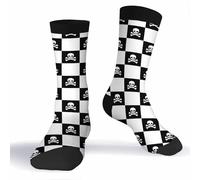 Muntayson Skull Unisex Cushioned Crew Athletic Socks Men & Women Moisture Wicking Breathable Performance