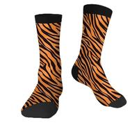 Muntayson Tiger Skin Unisex Cushioned Crew Athletic Socks Men & Women Moisture Wicking Breathable Performance