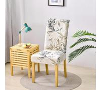 munufe Elastic Dining Chair Covers - Washable Slipcovers (Set of 1/4/6/8) | Modern Print for Dining Room, Home, Hotel (Grace, Set of 1)