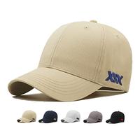 MUNULA Oversize Baseball Cap XXL Big Head Hats for Men Large Embroidery Hats Dad Hat Adjustable 23.6"-26.8", Khaki
