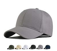 MUNULA Oversize Baseball Cap XXL Big Head Hats for Men Large Head Hats Dad Hat Adjustable 23.6"-26.8", Gray