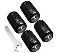 Munyday Metal Car Wheel Tire Valve Caps Replacement for Tesla Model Y X S 3Series Auto Valve Stem Cover Decoration Accessories Black, For Tes, valve caps lx