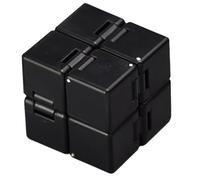 MUNZE Infinity Cube Fidget Toy, 1 Piece Magic Cube Stress Relief for Adults Anxiety and Stress Relief, New Version for Office (Black, 8 x 4 x 2 cm)