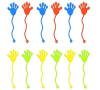 MUNZE Pack of 12 Colourful Pinata Clapping Hands, Standard Size, Sticky Slime Hands, Party Bags for Children's Birthday Parties