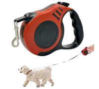 MUNZE Retractable Dog Lead 5 m Red Non-Slip Handle Small Medium Dogs up to 15 kg Training Walks Pack of 1