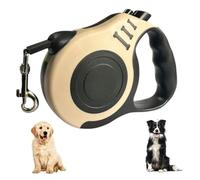 MUNZE Retractable Lead for Dogs, 5 m, Beige, Non-Slip Handle, Small, Medium Dogs, Up to 15 kg, Training, Walks, Pack of 1