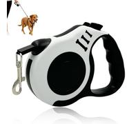MUNZE Retractable Lead for Dogs, 5 m, Black / White, Non-Slip Handle, Small, Medium Dogs, Up to 15 kg, Training, Walks, Pack of 1