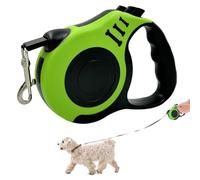 MUNZE Retractable Lead for Dogs, 5 m, Green, Non-Slip Handle, Small, Medium Dogs, Up to 15 kg, Training, Walks, Pack of 1