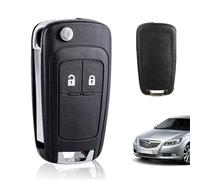 MUNZE Vauxhall Key Shell 1 Piece Plastic & Metal, 2-Button Remote Control Compatible with Corsa Zafira Astra Meriva Insignia