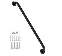 Munzong 36 Inch Black Stainless Steel Shower Grab Bar | Knurled Bathroom Balance Bar,Safety Hand Rail Support Handicap Elderly Injury Senior Assist Bath Handle