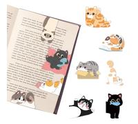 Muorruo 10 Magnetic Bookmarks, Cute Cat Bookmarks, Fun Book Marking Clips, Valentine's Gift for Book-Loving Women, Gift for Book Enthusiasts