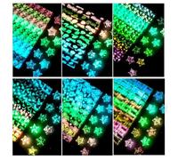 Muorruo 1260 Sheets of Radiant Origami Star Paper with 6 Folding Patterns for Crafting Lucky Stars, Ideal for DIY Crafts and School Projects