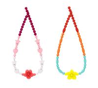 Muorruo 2-piece teething necklace for babies, one-piece safety design for toddlers, chew necklaces for sensory kids and adults with autism, ADHD, fidgeting, biting, anxiety