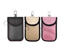 Muorruo 3 Pack Car Key Protection Keyless, Keyless Go Protection Key Cover as Faraday Bag, RFID Blocker Key Pouch for Absolute Theft Protection and Car Security