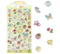 Muorruo 3D Puffy Stickers, Cute Kawaii Stickers with Cartoon Designs, PVC Glitter Stickers for Kids, Students, Crafters for Scrapbooks, Planners, Laptops and Phone Cases (Green)