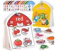 Muorruo Montessori Busy Book, Colour Sorting Toy for Toddlers Aged 2-4, Educational Preschool Learning Activities for Children, Sensory Fine Motor Skills Matching Games, Gifts