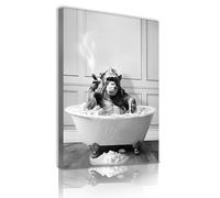 Muovel Canvas Art, Scottish Highland Cow Wall Painting, Black and White Animal Bathroom Decor - Without Frame (60 x 40 cm, Style 11)
