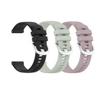 Muovrto Colorful Smooth surface Watch Strap for Garmin Approach S40/Approach S50/Approach S44,Waterproof and Sweatproof Replacement Strap (Black+Light Green+Purple)