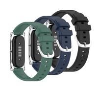 Muovrto Pack of 3 Silicone Sport Strap for Fitbit Air (Black/Green/Darkblue)