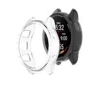 Muovrto Protective Case for Garmin Forerunner 165/165 Music, TPU Soft Slim Hollow-Out Soft Frame Cover, Shockproof Bumper,Protects Your Watch from Scratches and External Shocks (Black/White)