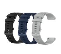 Muovrto Replacement Strap for Garmin Venu, 20mm Quick Release Watch Strap for Garmin Venu 2 Plus/Venu Sq 2 (Black+Dark Blue+Grey)