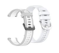 Muovrto Silicone Watch Strap for Garmin Approach S12/S42, Pack of 2 20mm Soft Replacement Sport Band for Garmin Vivoactive 3/Forerunner 245 (White)