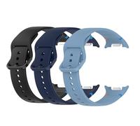 Muovrto Sport Strap for Samsung Galaxy Watch 8 40mm/ 44mm,No Gap Waterproof Soft Silicone Sport Band for Samsung Galaxy Watch Ultra 2/Galaxy Watch 8 Classic (Black/Lightblue/Darkblue, L)