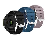 Muovrto Strap for Garmin Approach S12/Approach S42,Silicone Waterproof Replacement Watch Band (Black/Darkblue/Purple)
