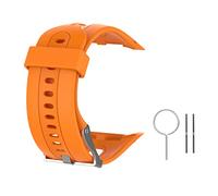 Muovrto Strap for Garmin Forerunner 10, Unisex Silicone Replacement Band Watch Strap Sport Watchband for Garmin Forerunner 15 (Orange, S/Women size)