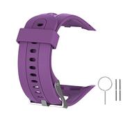 Muovrto Strap for Garmin Forerunner 10, Unisex Silicone Replacement Band Watch Strap Sport Watchband for Garmin Forerunner 15 (Purple, S/Women size)