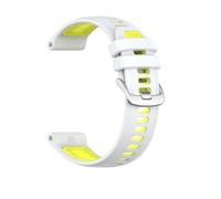 Muovrto Strap for Garmin Forerunner 970,22mm Silicone Colorful Watch Strap for Garmin Forerunner 965/955/945 (White/lime green)
