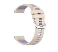 Muovrto Strap for Garmin Forerunner 970,22mm Silicone Colorful Watch Strap for Garmin Forerunner 965/955/945 (Khaki/Purple)