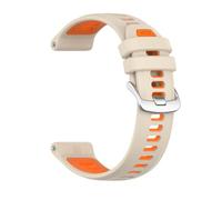 Muovrto Strap for Garmin Forerunner 970,22mm Silicone Colorful Watch Strap for Garmin Forerunner 965/955/945 (Khaki/Orange)