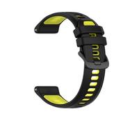 Muovrto Strap for Garmin Forerunner 970,22mm Silicone Colorful Watch Strap for Garmin Forerunner 965/955/945 (Black/Lime green)
