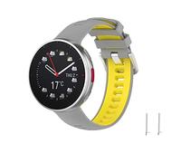 Muovrto Strap for Polar Vantage V2,Soft Silicone Wristband Replacement Band Watch Strap Bracelet Watch Strap Sport Watchband (Grey&Yellow)