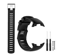 Muovrto Watch Strap for Suunto D4, Replacement Accessories Silicone Sports Watchband Wristband with Extension Strap for Suunto D4i Novo (Black)