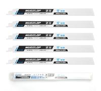 MUOZLOP 5Pack 12inch 14/18TPI Metal Reciprocating Saw Blades Set