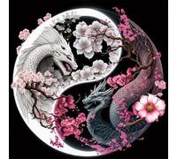 Mupmod Dragon Diamond Art Kits for Adults-Taichi Dragon Diamond Painting Kits for Adults,5D DIY Full Drill Gem Art and Craft for Home Wall Decor 12x12inch