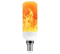 MUPOO LED Flame Effect Light Bulb,E27/E14/E12/B22 5W Flickering Light Bulbs,3 Modes Candelabra Candle Fire Light Blubs,for Christmas Home Garden Party Decoration (1PC E12)