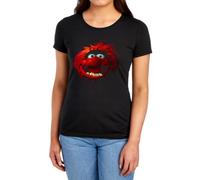 Muppets Disney The Animal Face Womens T Shirt, Black, L