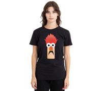 Muppets Disney The Beaker Face Ladies T-Shirt, Black, X-Large