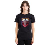 Muppets Disney The Gonzo Face Ladies T-Shirt, Black, X-Large