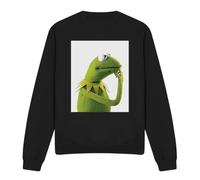 Muppets Disney The Kermit The Frog Ponder Unisex Sweatshirt, Black, XX-Large