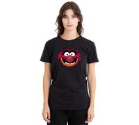 Muppets Women's Animal Head Ladies T Shirt, Black