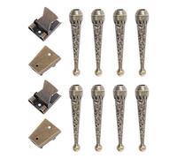 muqeu 12pc Bolo Tie Findings Kit 8Pcs Bolo Tie Tips Replacement End Caps & 4pcs Iron Bolo Tie Slider for DIY Bolo Tie Making B